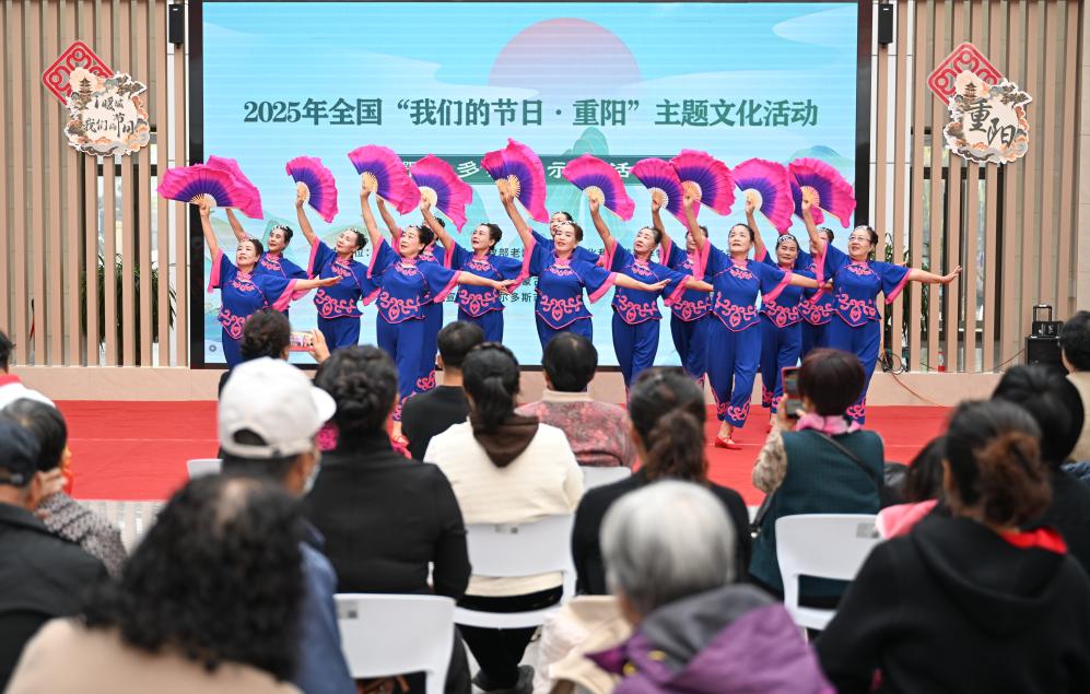 内蒙古鄂尔多斯：多彩活动暖重阳